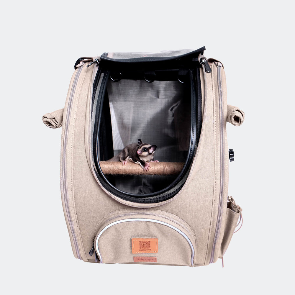 ibiyaya x BirdTricks TrackPack for Birds, Patented Small Bird Carrier Backpack with Perch