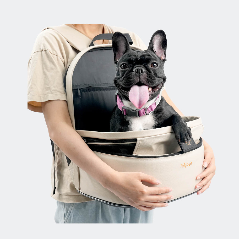 (Open-box item) Panorama Zipper-free Small Pet Travel Carrier, Cat-Dog Chest Carrier, with Optional Wheels