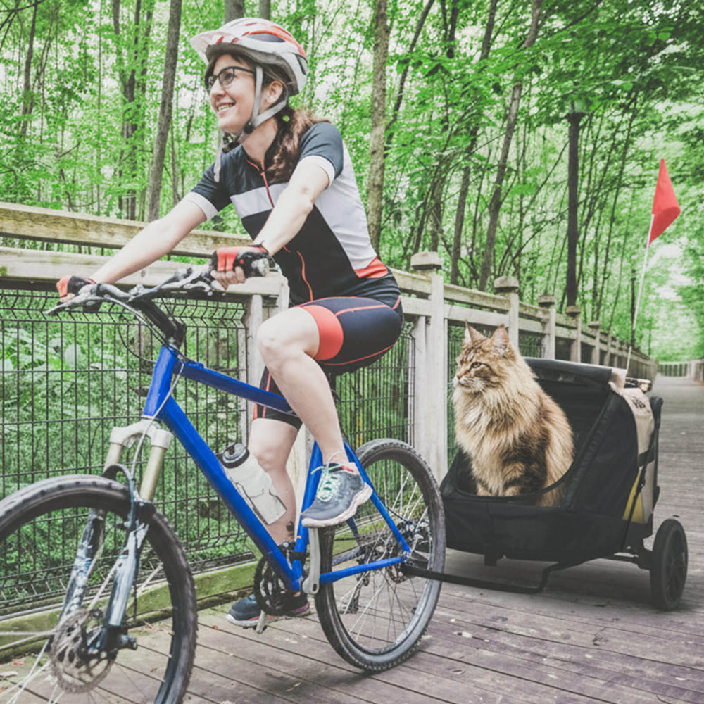 Minika 3-in-1 Pet Stroller System Foldable Dog Bicycle Trailer & Soft Crate Kennel