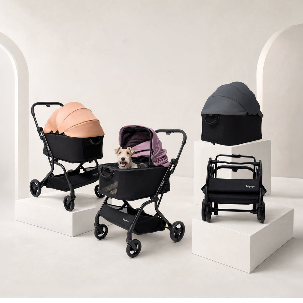 HUE‑GO Detachable Pet Stroller & Capsule