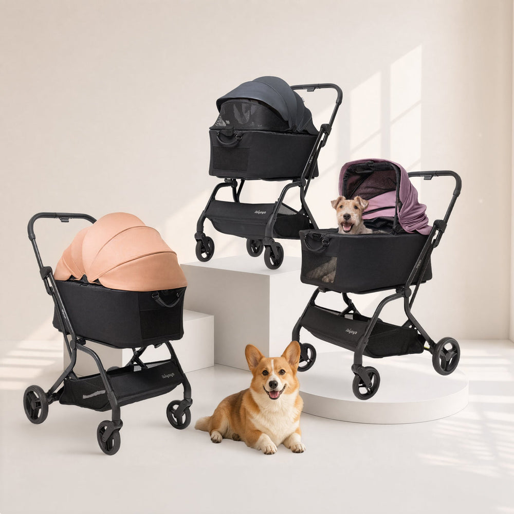HUE‑GO Detachable Pet Stroller & Capsule
