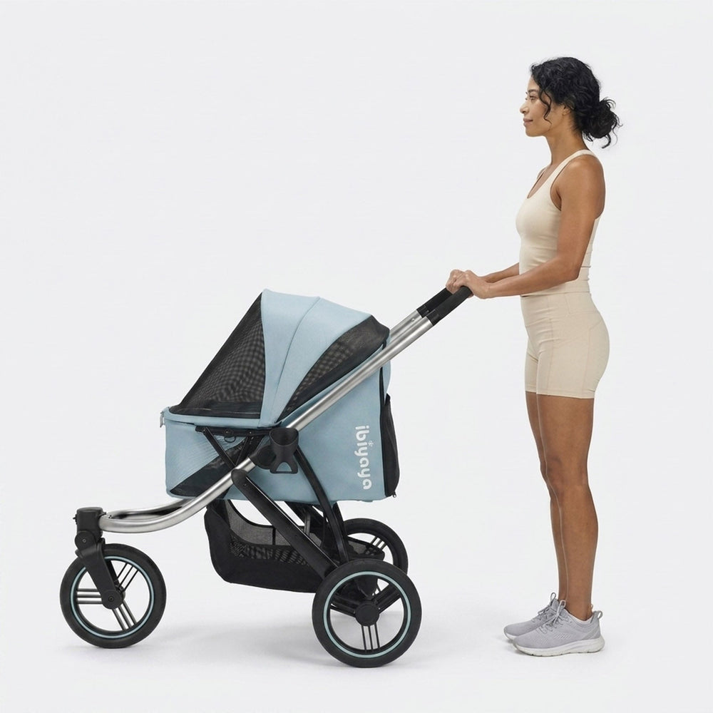 The Beast Pet Jogging Stroller, 3-Wheel All-Terrain Dog-Cat Pram