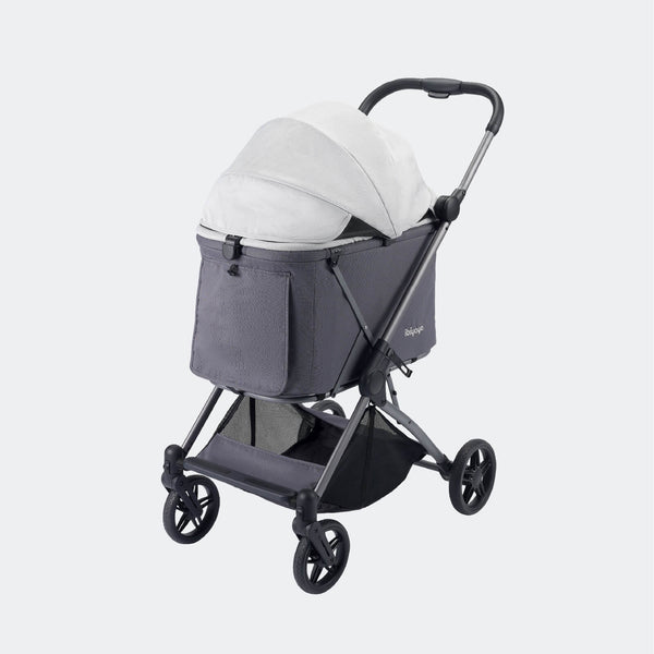 Maxi Deep Carriage Pet Stroller with Puncture-Free EVA-Rubber Wheels