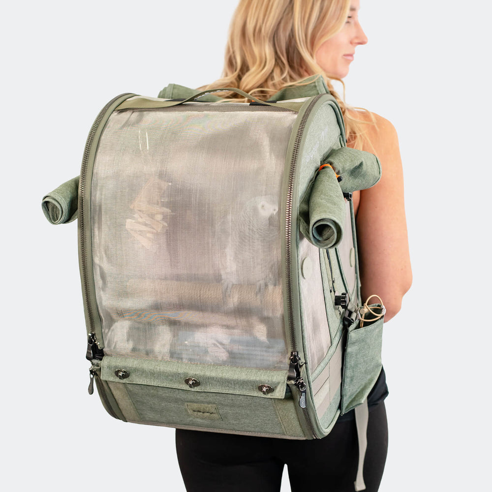 ibiyaya x BirdTricks Medium Size TrackPack, Backpack Bird Travel Carrier