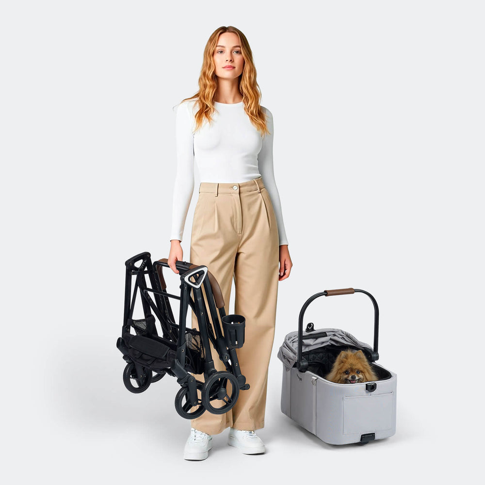 (Open-box item) Tinker Small Detachable Pet Stroller – Compact Buggy for Cats & Small Dogs